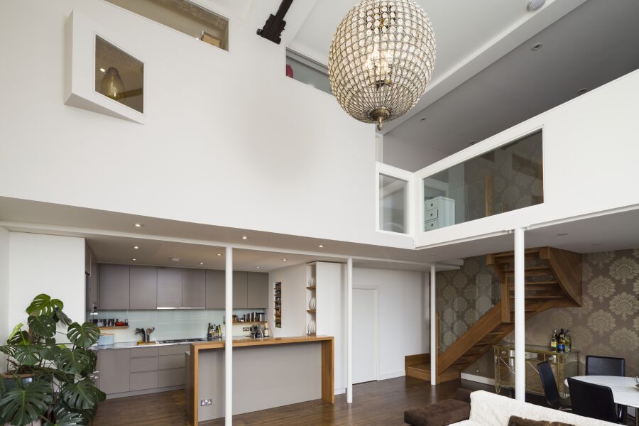 ​Modern apartment interior with modern kitchen..